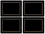 Pimpernel Classic Black Placemats - Set of 4 (Large)