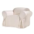 Sure Fit Cotton Duck Armchair Slipcover - Natural Duck