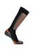 Fantastic durable ski or snowboarding socks
47% Coolmax
38% Cotton
8% Merino Wool
6% Nylon
1% Lycra Elastane