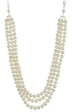 GENUINE FRESHWATER PEARL MULTI STRAND NECKLACE with STERLING SILVER CLASP (8 MM) 21