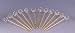 GOLD/ CRYSTAL MARTINI PICKS - SET OF 12 GOLD PLATED AND CRYSTAL MARTINI PICKS