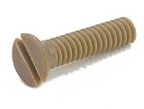 Miniature Peek 82 Degree Flat Head Slotted Machine Screw 0-80 Brown