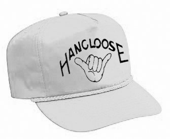 White Nylon Hang Loose Boardwalk Hat Cap