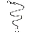 Long CHAIN Keyring With Belt Clip Silver Metal'