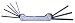 Eklind Tool Company 20811 8 Piece Folding Fractional Hex Key Set