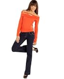 Baby Phat Off-the-Shoulder Sweatshirt & Five-Pocket Hipster Jeans
