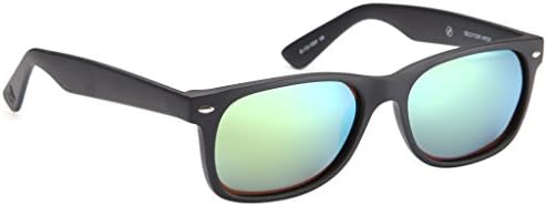 Apollos Vision® Unisex Vintage Style Matte Frame Pearlescent Lens Wayfarer 55mm UV400 Polarized Sunglasses
