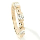 14K White, Rose or Yellow Gold Half Channel Moissanite Anniversary Ring