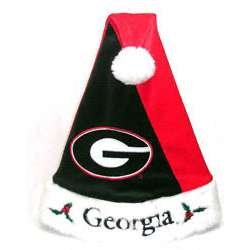 Georgia Bulldogs Red Mistletoe Santa Hat
