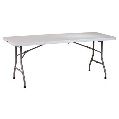 Office Star BT6FQ Resin Center Fold MultiPurpose Folding Table,