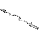 Cap Barbell Solid Super Curl Bar with Collars