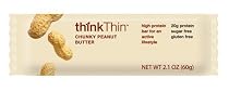 thinkThin™ Chunky Peanut Butter, 2.1 Ounce Bar (Pack of 10)