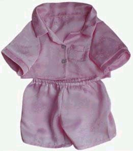 Pink Silk PJ's Outfit fits 8-10 Stuffed Animals like Webkinz, Shining Star and 8 - 10 Stuffed Animals