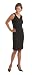 Jones New York Collection Women's Black Double V-Neck Sleeveless Dress