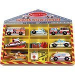 Melissa & Doug Deluxe Wooden Rescue Vehicles Set
