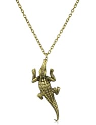 Yochi Gold Plated Alligator Necklace