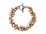 Copper Freshwater Pearl Oxidized Sterling Sprial Bracelet