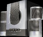 2.1 sound system silver