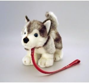 Keel Toy 30cm Standing Husky Dog on a Lead