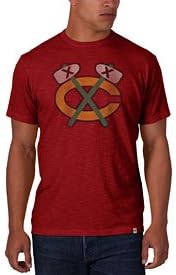 T Blackhawks Red Tomahawk Scrum