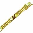 14Kt Yellow Gold and Onyx Men's Bracelet