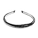 New Fashion Women's Double Layer Metal Barrette Headwear Headband Hairband Black