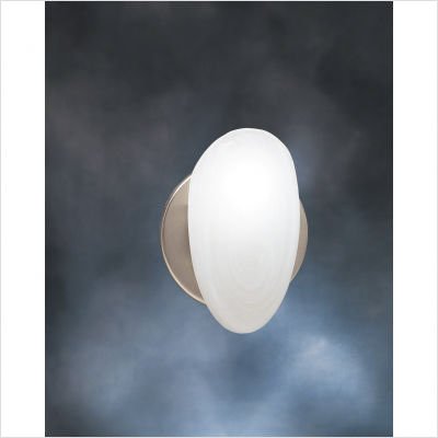 Kichler Lighting 6520NI 1-Light ADA Wall Mount Sconce, Brushed Nickel with Alabaster Swirl Glass