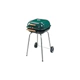 Meco 4100 Hunter Green Charcoal Grill With Wheels