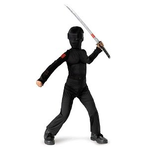  GI Joe Snake Eyes Ninja Child Costume Size 7-8 Medium