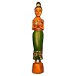 Hand-carved Thai ''Sawasdee Lady' Decorative Statue (Thailand)