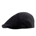 New 09 Kangol 507 wool flat cap hat black 6845bc