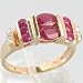 An Estate 14K Yellow Gold 1.2 CTW Ruby & Diamond Ring