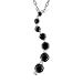 14K White Gold 1/4 ctw Black Diamond Journey Pendant
