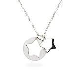 Sterling Silver Stencil Star Pendant