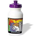 S. Fernleaf Designs Funny Dog Gifts - Dog Bed, Cartoon Dogs, Dogs, Dog, Funny Dogs, Puppies. Pets, Funny Pets, Animals - Water Bottles