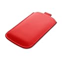 Brand New Red Leather Pouch Case Cover with Pull Up Cord: for the Apple iPhone 4 / 4S / 3G / 3GS Mobile Phone. Part of the XYLO ACCESSORIES RANGE.