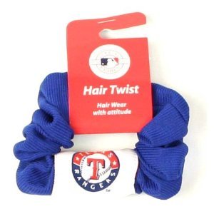 Texas Rangers Red Hair Scrunchie - Hair Twist - Ponytail Holder