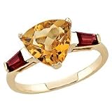 10kt. Gold, Citrine & Garnet Fashion Ring