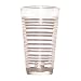 Fiesta White Stripe 16-ounce Glass Cooler