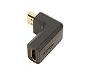 HDMI Adapter 90 Grad gewinkelt - Vergoldete Kontakte - Übertragung von Audio und Video Daten - Unterstützt HDMI 1.3b sowie 480i, 480p, 720p, 1080i, 1080p - für Beamer , Plasma , LCD , LED TV , DVD , BluRay Player und alle Geräte mit HDMI Anschluss