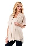 Motherhood Maternity: Short Sleeve Stitch Detail Maternity Cardigan