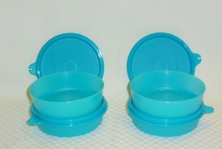 Tupperware Little Wonders Snack Bowls SET NEW Aqua