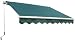GudCraft Retractable 10' X 8' Patio Awning 10ft x 8ft (3m x 2.5m) Solid Green Color