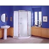 Sterling NI3190A-38S/W Economy Shower Kit Neoangle 18-1/4 x 25-1/4 x 36-1/4 x 72 Hammered Glass