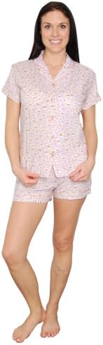 Pajama Drama Cozy Button Down Purple Boxer PJ Set - Large