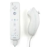 Kroo Silicone Skin Case for Nintendo Wii Remote and Nunchuck (Clear White)