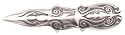 Detailed Pattern Design Silver Tone Pewter Finger Ring Spike