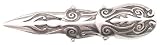 Detailed Pattern Design Silver Tone Pewter Finger Ring Spike