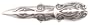 Detailed Pattern Design Pewter Finger Ring Spike