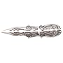 Detailed Pattern Design Silver Tone Pewter Finger Ring Spike